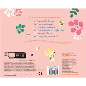 Mes comptines animaux - livre sonore avec boitier