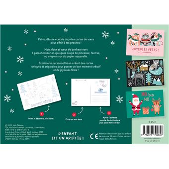 Mes belles cartes à décorer - Joyeuses fêtes !