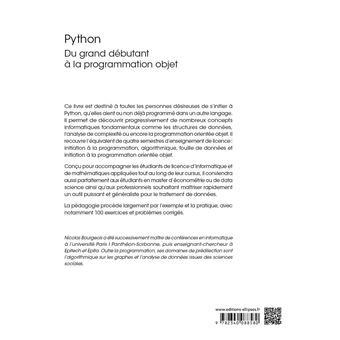 Python, du grand débutant à la programmation objet