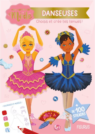 Mon carnet de mode - Danseuses - Charlie Pop - Fleurus - broché - Document jeunesse