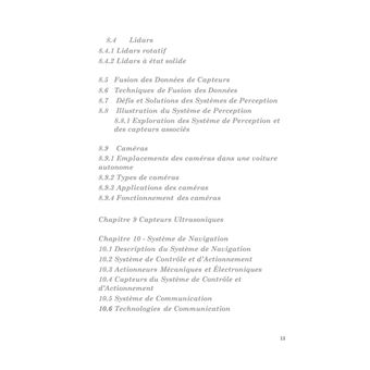 L'instrumentation des vehicules autonomes