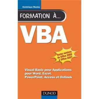 Formation à VBA - 2ème édition - pour Word, Excel, Access - 1