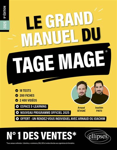 Le Grand Manuel du TAGE MAGE - Arnaud Sévigné, Joachim Pinto (2023)