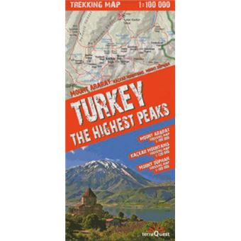 Turquie - les plus hauts sommets 1/100.000 (carte grand format laminée, trekking tQ) - 1