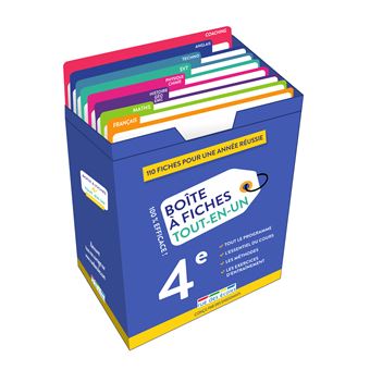 BOITES A FICHES 4E 110 FICHES POUR UNE ANNEE REUSSIE - 1