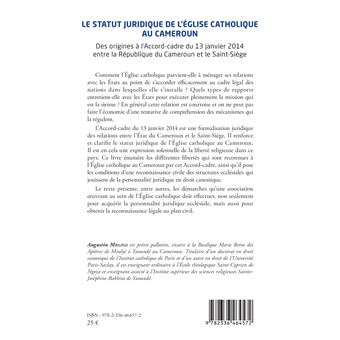 Le statut juridique de l’Église catholique au Cameroun