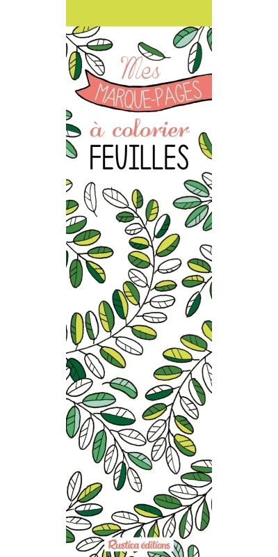 Mes marque-pages à colorier :  Feuilles - Marica Zottino - broché