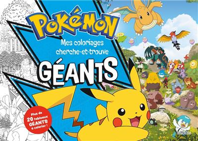 Pokémon - Mes coloriages géants -  The Pokémon Company - Dragon D'or Livres Du - broché - Document jeunesse