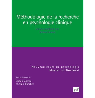 Methodologie de la recherche en psychologie clinique