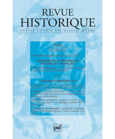 Revue historique 2007, n° 643