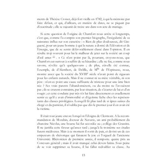 Chamfort : Étude sur sa vie, son caractère et ses écrits