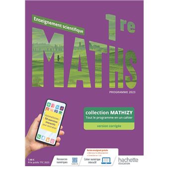 Mathizy - Maths Enseignement Scientifique 1re - Cahier élève - 1