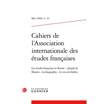 Cahiers de l'Association internationale des études françaises - 1