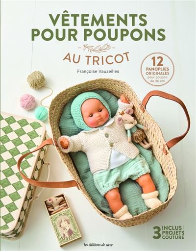 Pull Fait Main Pour Poupée 40 Cm – Vêtement Poupée Type Marie Françoise