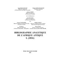 Bibliographie analytique de l’Afrique antique L (2016)