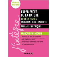 Expériences de la nature - Tout-en-fiches - Prépas scientifiques Français-philosophie - 2025-2026