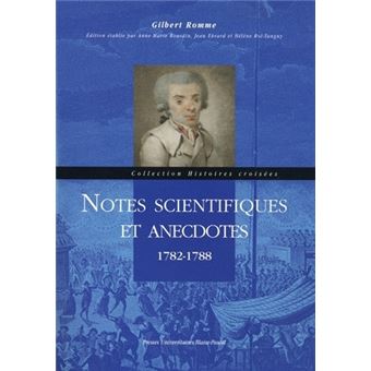 Notes scientifiques et anecdotes - 1782-1788 - 1