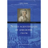 Notes scientifiques et anecdotes - 1782-1788