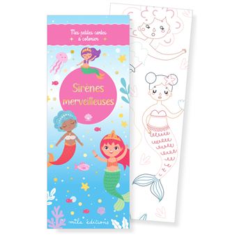 Sirènes merveilleuses - Mes petites cartes à colorier - 1