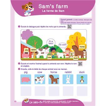 Mon cahier maternelle Mes premiers pas en anglais 3-6 ans