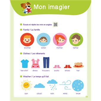 Mon cahier maternelle Mes premiers pas en anglais 3-6 ans