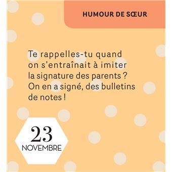 Mini Calendrier - 365 Petits mots pour ma soeur