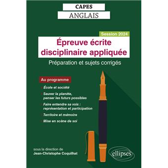 CAPES Anglais - Épreuve écrite disciplinaire appliquée - Session 2024