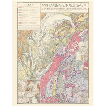 Carte -  Carte géologique de la Savoie - Géographie nostalgi - 1