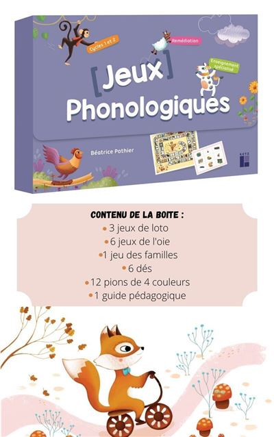 Mallette de jeux phonologiques cycles 1 et 2 - Béatrice Pothier - broché