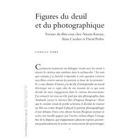 Figures du deuil et du photographique