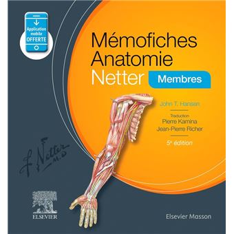 Mémofiches Anatomie Netter - Membres - 1