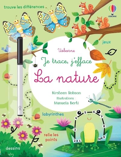 La nature - Je trace, j'efface - Kirsteen Robson - Usbor