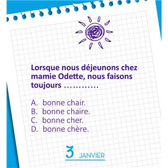 Mini Calendrier - 365 jours sans fautes !