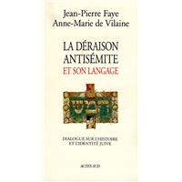 La déraison antisémite et son langage