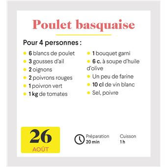 Mini Calendrier - Cuisine AZ, 365 recettes gourmandes