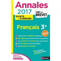 Annales Brevet 2017 - Français - Corrigé