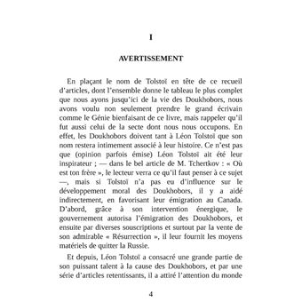 Tolstoï et les Doukhobors