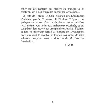Tolstoï et les Doukhobors