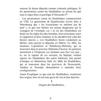 Tolstoï et les Doukhobors