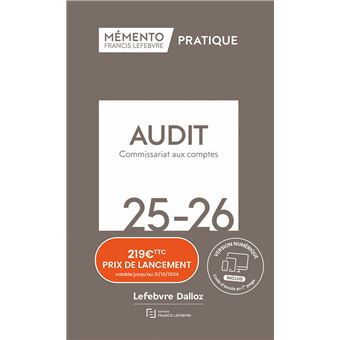 Mémento Audit et commissariat aux comptes 2025 2026 - 1