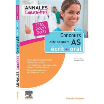 Concours Aide-soignant - Annales corrigées - IFAS 2020 - 1