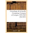 Généalogie de la famille Compaing, Compain et Compin, 1305-1863