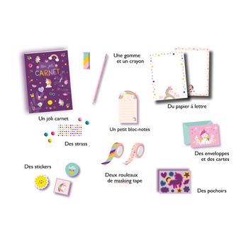 Mon coffret papeterie Licornes