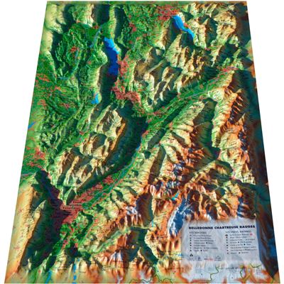 Carte en relief des bauges-belledonne-chartreuse -  3DMAP - (donnée non spécifiée)