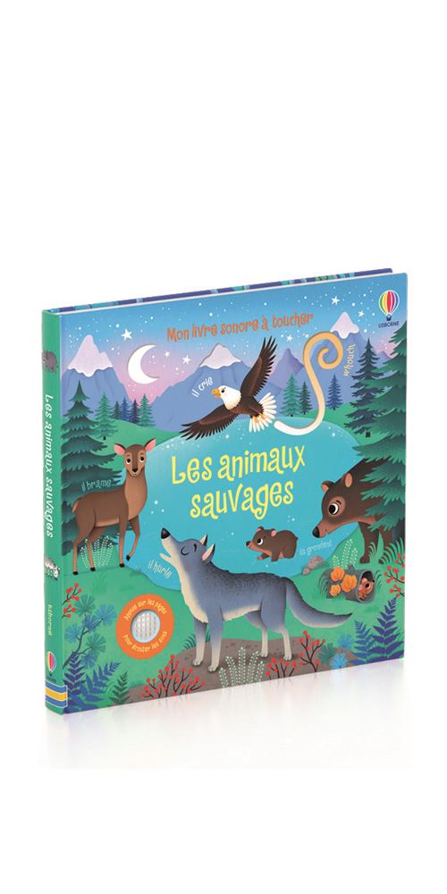 Mon livre sonore à toucher: les animaux sauvages 🐻🐺🦅🦌🌲 – La louloute  familly