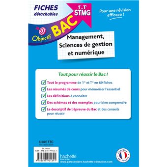 Objectif BAC Fiches 1re et Term STMG Management, Sciences de gestion et numérique