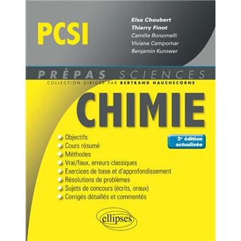 Chimie PCSI - 3e édition actualisée - 1