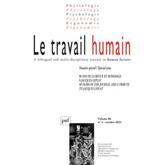 Le travail humain 2023, vol. 86 (4) - 1