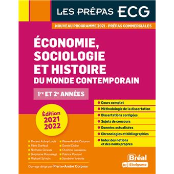 Economie, sociologie et histoire du monde contemporain - Prépas ECG - 1