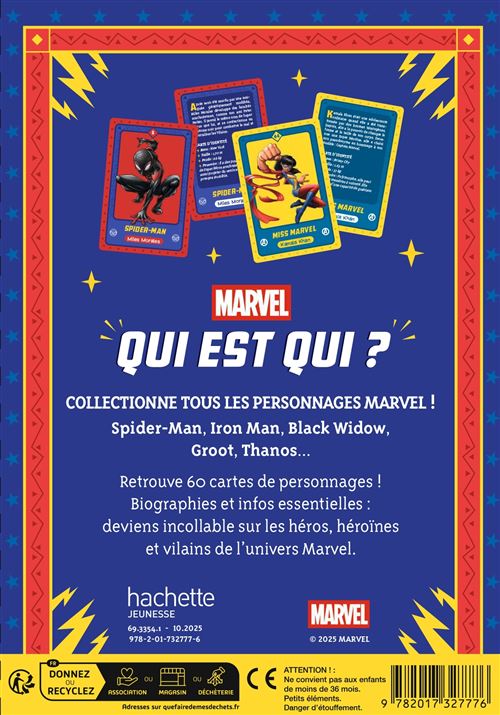 MARVEL - Qui est-qui ? - 50 cartes de personnages - Coffret